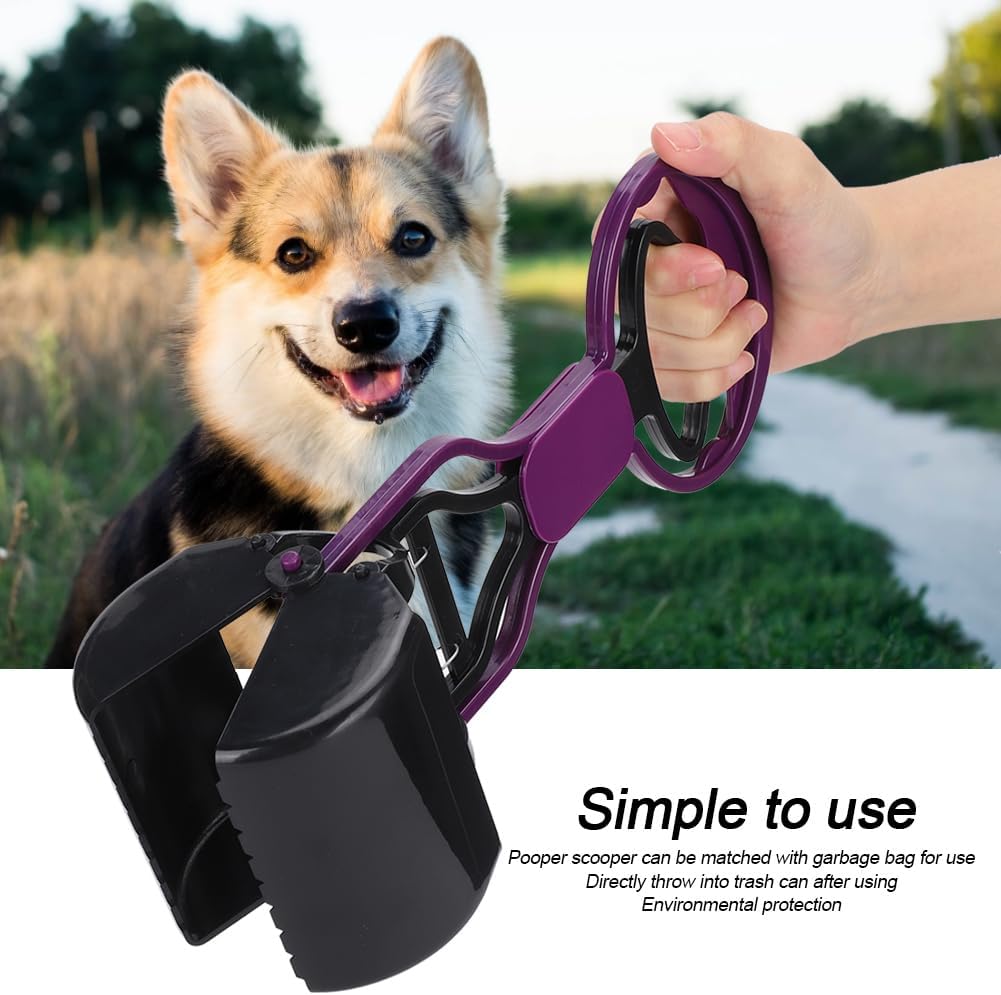 Long Handle Portable Pet Pooper Scooper for Large Small Dogs, Dog Poop Scooper, High Strength Material and Spring, Dog Poop Pick Up Tool, Great for Lawns, Grass, Dirt, Gravel