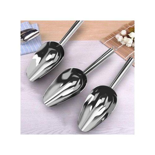 Stainless Steel  Food Cereal Scoop Metal Ice Scooper for Food, Popcorn, Candy, Multipurpose for Bar Restaurant/home
