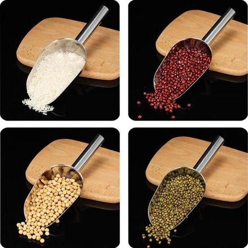 Stainless Steel  Food Cereal Scoop Metal Ice Scooper for Food, Popcorn, Candy, Multipurpose for Bar Restaurant/home