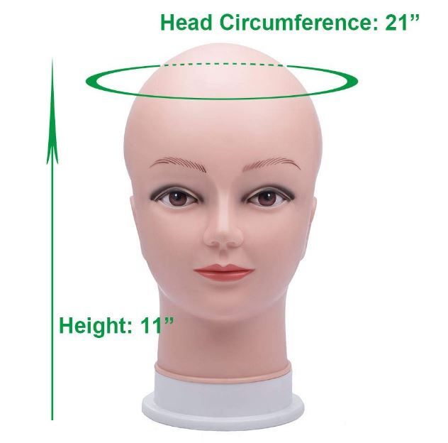 Bald Dummy Mannequin Head/ Wig Stand For Making Wig & Displays no hair damy