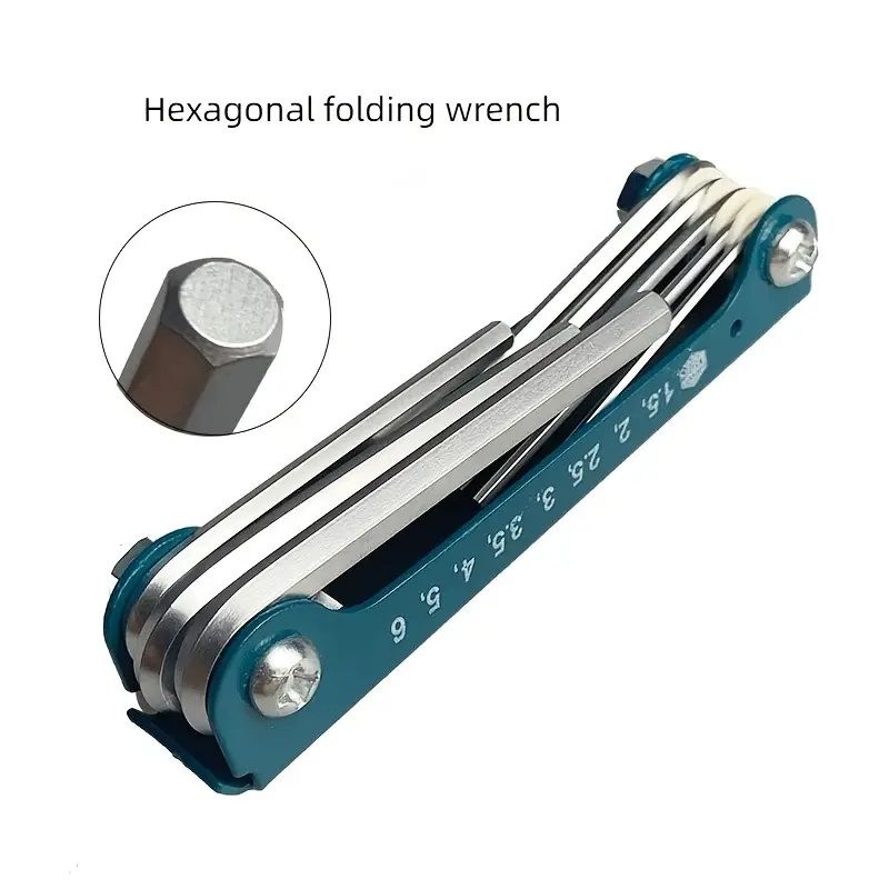 Pocket Star Hex Allen Key Foldable L N Key Set 8 in1 Folding Hex Key Box Wrench Set