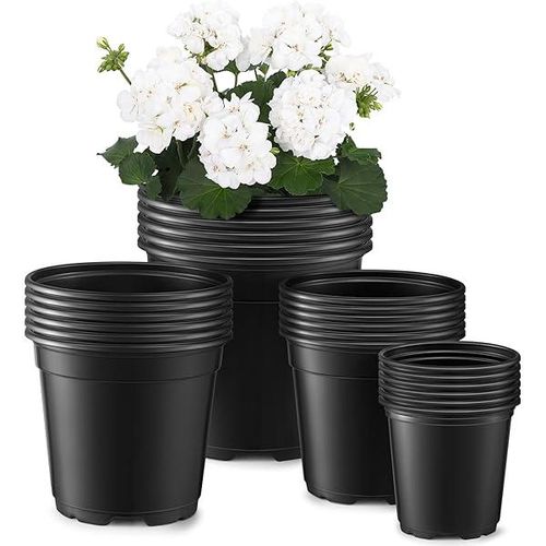 10pcs Pots Planters Containers Reusable Recyclable Plastic Plant Seedling Flower Pots
