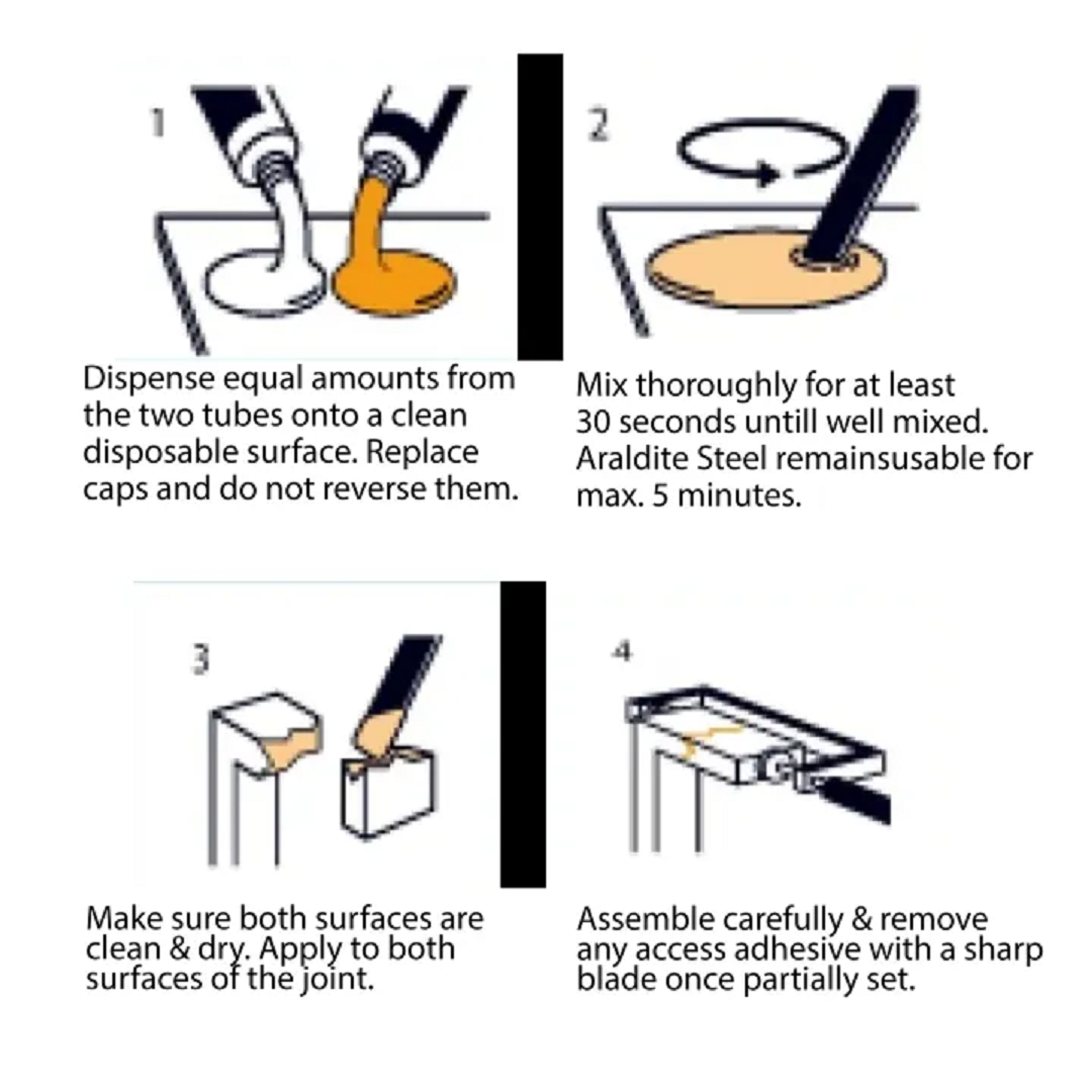 Araldite 5 Minute Adhesive Standard Epoxy Glue DIY Design Adhesive Multipurpose Sealant Bonding Agent Clear