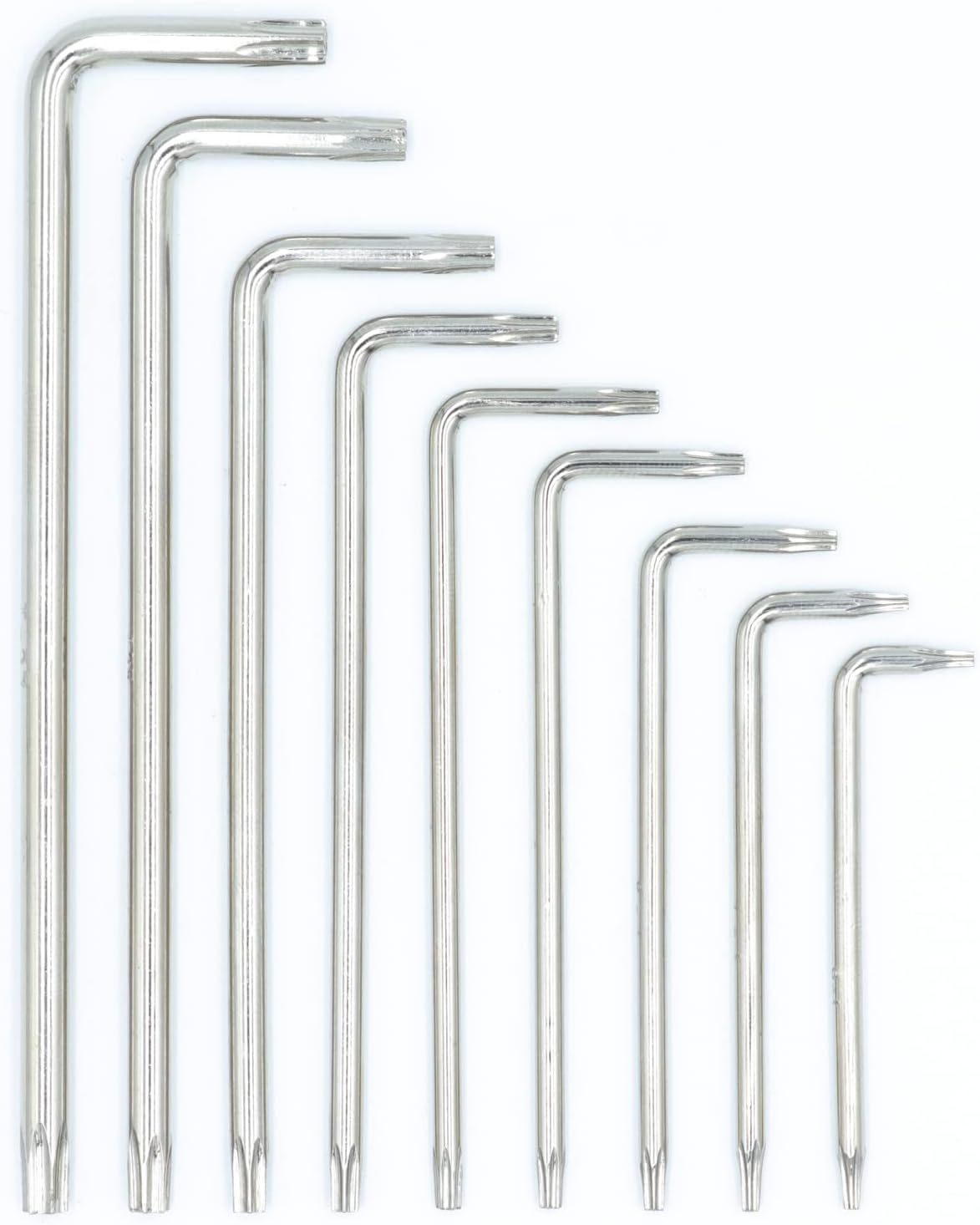 Set of 9 Pieces Hex Tork Key Tools Kit Hex Key Wrench Set Precise Manual Tool for Auto Repair Wrenches Spanners Hand Tools with Plastic Holder to Store and Easy to Carry