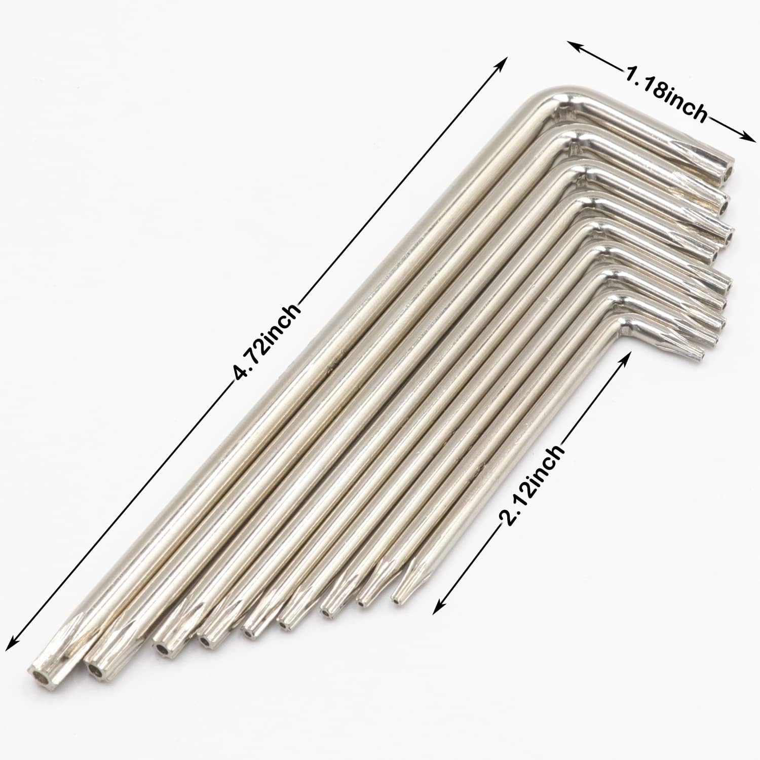 Set of 9 Pieces Hex Tork Key Tools Kit Hex Key Wrench Set Precise Manual Tool for Auto Repair Wrenches Spanners Hand Tools with Plastic Holder to Store and Easy to Carry