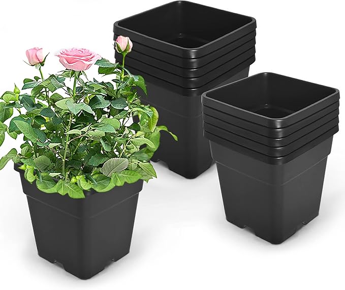 10pcs Small Pots Planters Containers Reusable Recyclable Plastic Plant Seedling Flower Pots