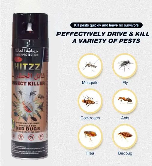 Powerful Aerosol Spray Hitzz Insect Killer Spray Family Protect Fly Killer Spray for Household Insect Killer Instant Killing Power