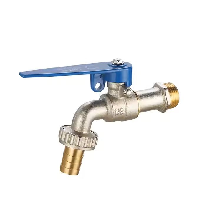 Lockable Washing Machine Tap Nickel Plated Brass Stainless Steel Garden Tap Durable Garden Outdoor Water Tap Faucet