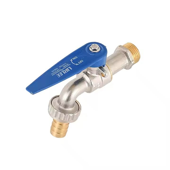Lockable Washing Machine Tap Nickel Plated Brass Stainless Steel Garden Tap Durable Garden Outdoor Water Tap Faucet