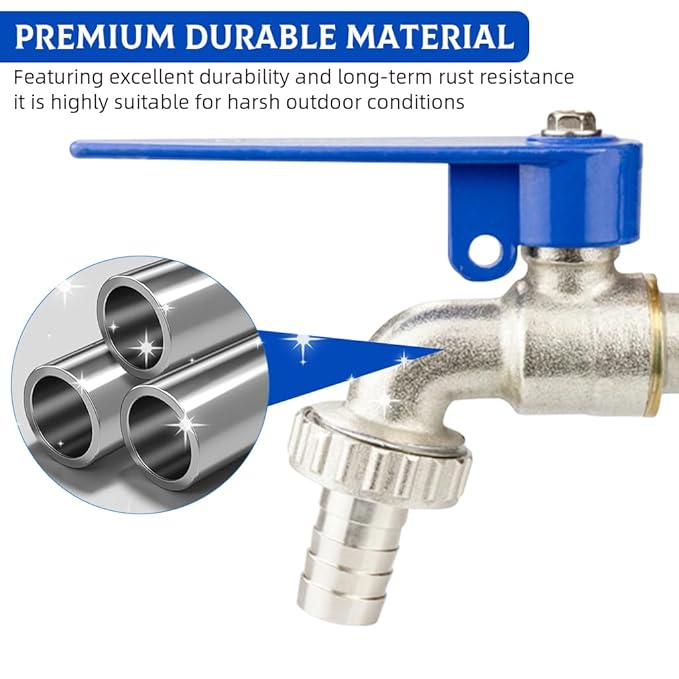 Lockable Washing Machine Tap Nickel Plated Brass Stainless Steel Garden Tap Durable Garden Outdoor Water Tap Faucet