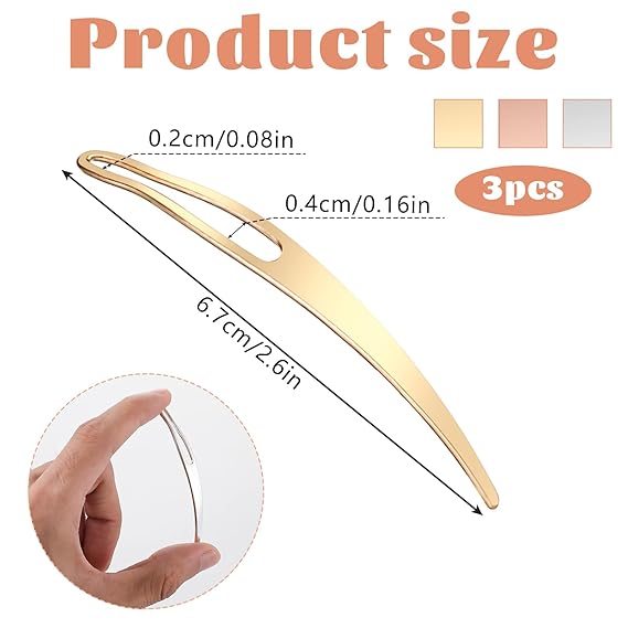 2 Pcs Dreadlock Tool Interlocking Tool for Locs, 3 Styles Easyloc Hair Crochet Needle for Dreadlocks, Interlocks & Sisterlocks Maintenance, Tightening Accessory for Braid Hair Making (Silver & Gold)