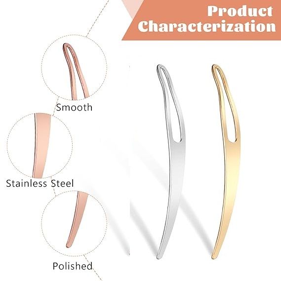 2 Pcs Dreadlock Tool Interlocking Tool for Locs, 3 Styles Easyloc Hair Crochet Needle for Dreadlocks, Interlocks & Sisterlocks Maintenance, Tightening Accessory for Braid Hair Making (Silver & Gold)
