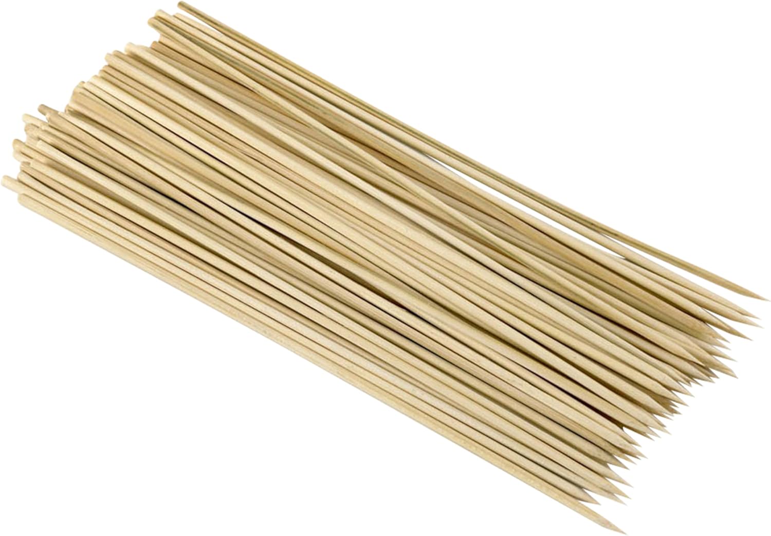 Natural Bamboo Skewers for BBQ, Fruit, Cocktail, Kebab, Chocolate Fountain, Grilling, Barbecue, Kitchen, Crafting and Party