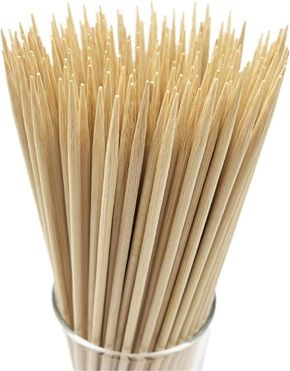 Natural Bamboo Skewers for BBQ, Fruit, Cocktail, Kebab, Chocolate Fountain, Grilling, Barbecue, Kitchen, Crafting and Party