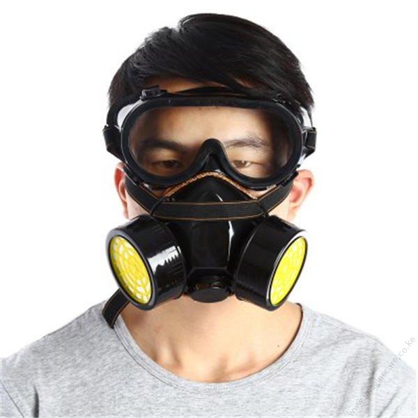Dust-Proof Chemical Respirator Paint Gas Mask Double Cartridge Double Filter Chemical Half Face Respirator Mask (NP306)