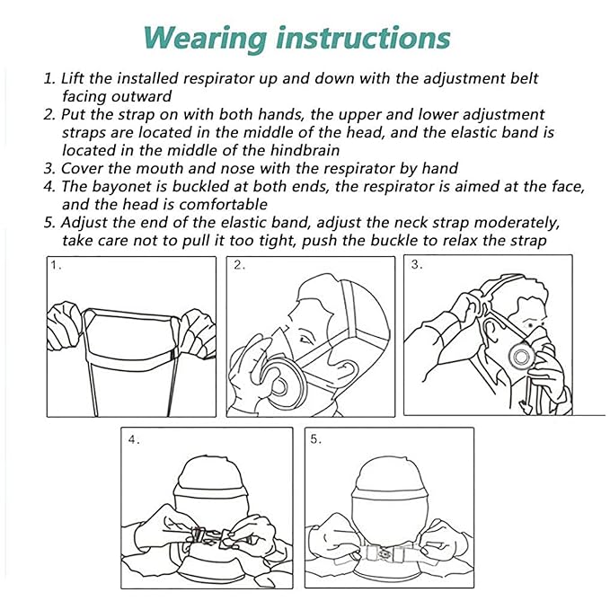 Dust-Proof Chemical Respirator Paint Gas Mask Double Cartridge Double Filter Chemical Half Face Respirator Mask (NP306)
