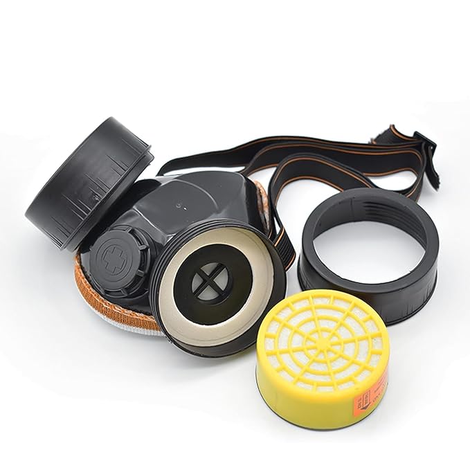 Dust-Proof Chemical Respirator Paint Gas Mask Double Cartridge Double Filter Chemical Half Face Respirator Mask (NP306)