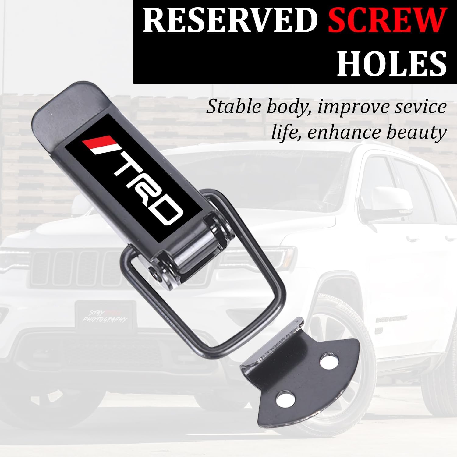 Universal Car Bumper Clips Security Hook Lock Universal Quick Release Fasteners & Toggle Catch Clips (Large)