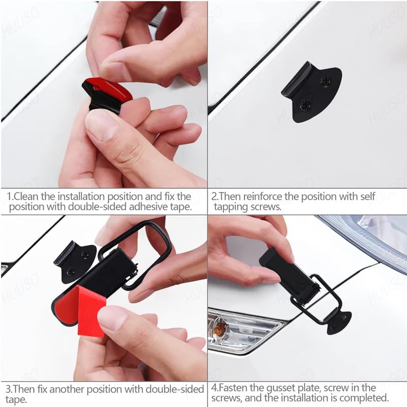 Universal Car Bumper Clips Security Hook Lock Universal Quick Release Fasteners & Toggle Catch Clips (Large)