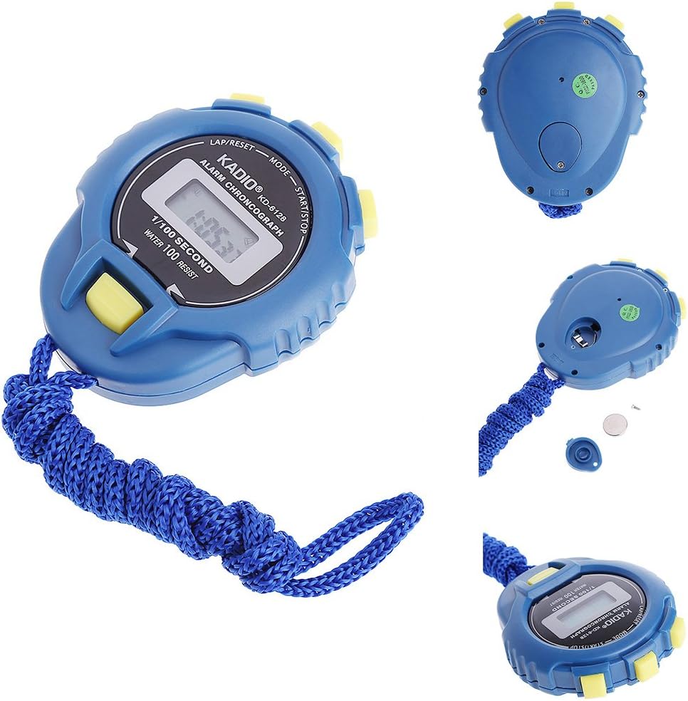 Kadio Professional Digital Chronometer Alarm Clock Chronograph Timer Stopwatch Counter Stop Watch Pro Stopwatch with Clear LCD, Lap/Reset & Alarm for Athletes and Coaches