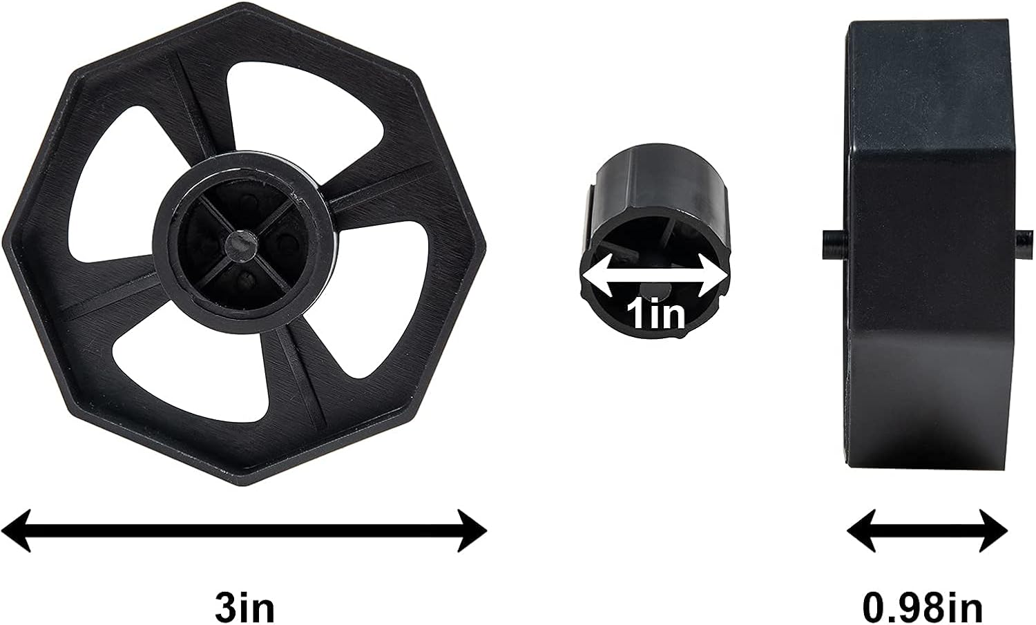 Durable Desktop Tape Dispenser with Sharp Metal Blade, Weighted Non-Slip Base with Interchangeable Core adjusts for 3 inch or 1 inch Tape Rolls Perfect for Office, School & Home