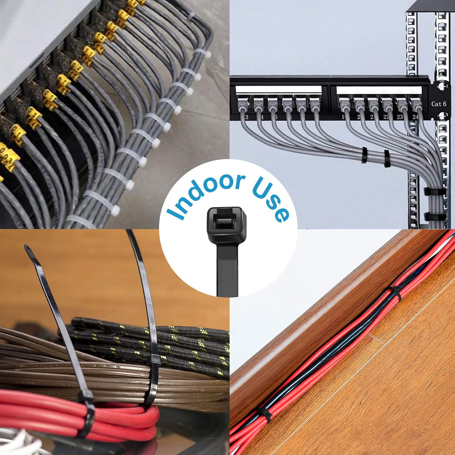 White Cable Zip Tie Heavy Duty Self-Locking Wire Ties Durable UV-Resistant Zip Ties Fastening Straps for Electrical, Home, Office & Automotive Use Strong & Secure 100mm(4Inch) by 3mm Width