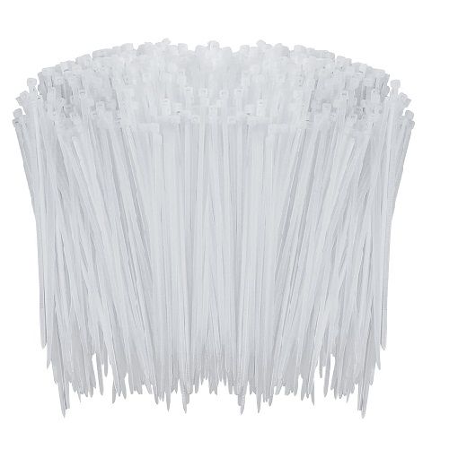 White Cable Zip Tie Heavy Duty Self-Locking Wire Ties Durable UV-Resistant Zip Ties Fastening Straps for Electrical, Home, Office & Automotive Use Strong & Secure 100mm(4Inch) by 3mm Width
