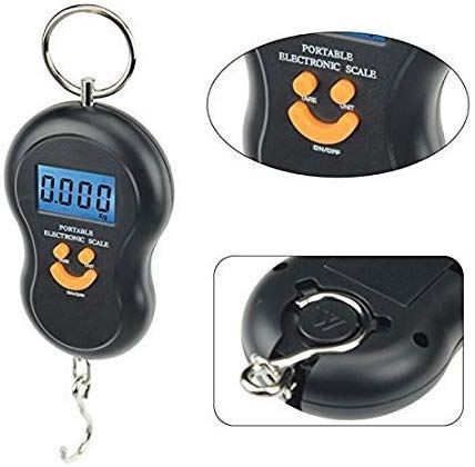 Digital Hanging Scale 0-50 Kgs Electronic Portable Weighing Scale Luggage Postal Scale Balance Hook with Backlight LCD Display for Home, Travelling, Farm & Outdoor - Smart, Portable & Reliable