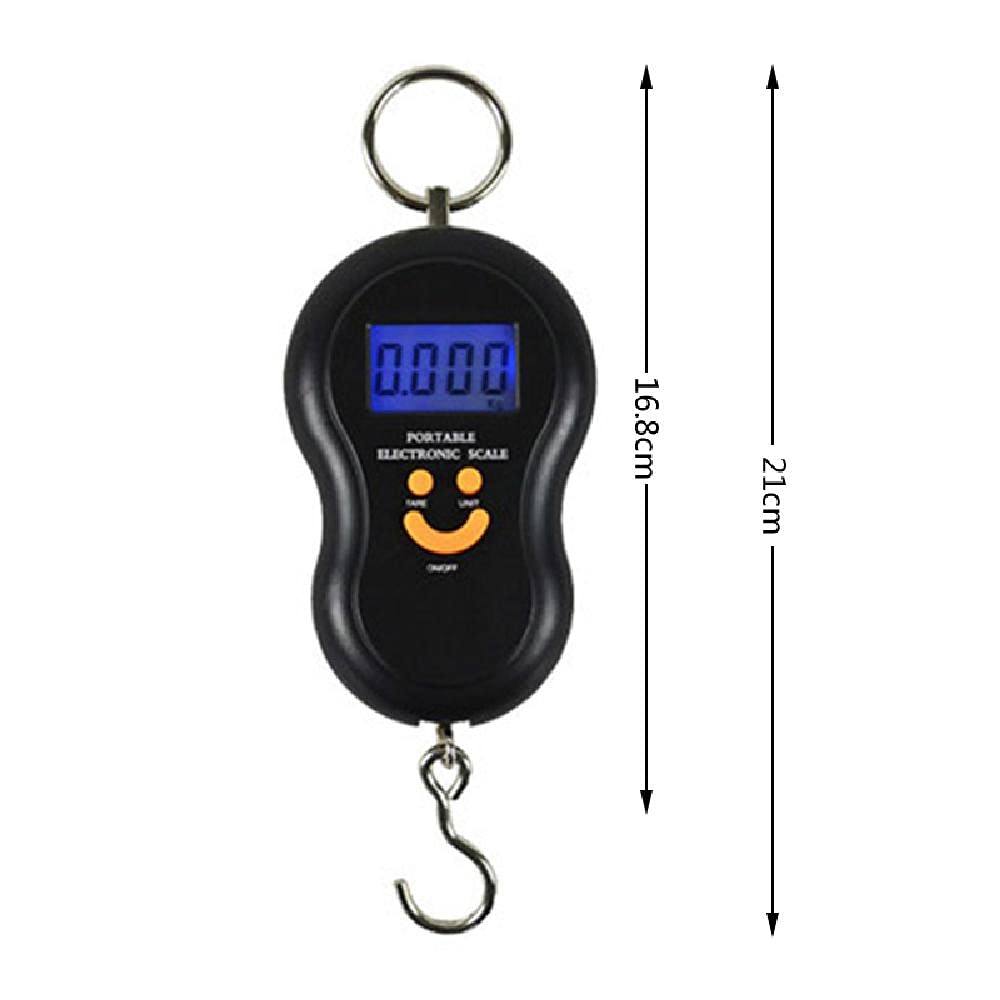 Digital Hanging Scale 0-50 Kgs Electronic Portable Weighing Scale Luggage Postal Scale Balance Hook with Backlight LCD Display for Home, Travelling, Farm & Outdoor - Smart, Portable & Reliable