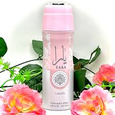Lattafa Yara Pink Perfumed Body Spray 200ml - Yara Pink by Lattafa Deodorant Perfume Spray Sweet, Soft, and Feminine Fragrance