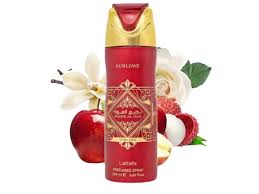 Lattafa Bade'e Al Oud Sublime Body Spray 200ml Fruity-floral Unisex fragrance Sublime Perfumed Body Spray By Lattafa