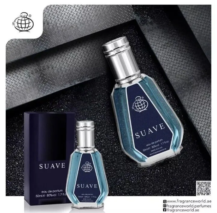 Suave 50ml Eau De Parfum By Fragrance World EDP Suave Perfume Fresh, Spicy, and Woody Classic Masculine Scent