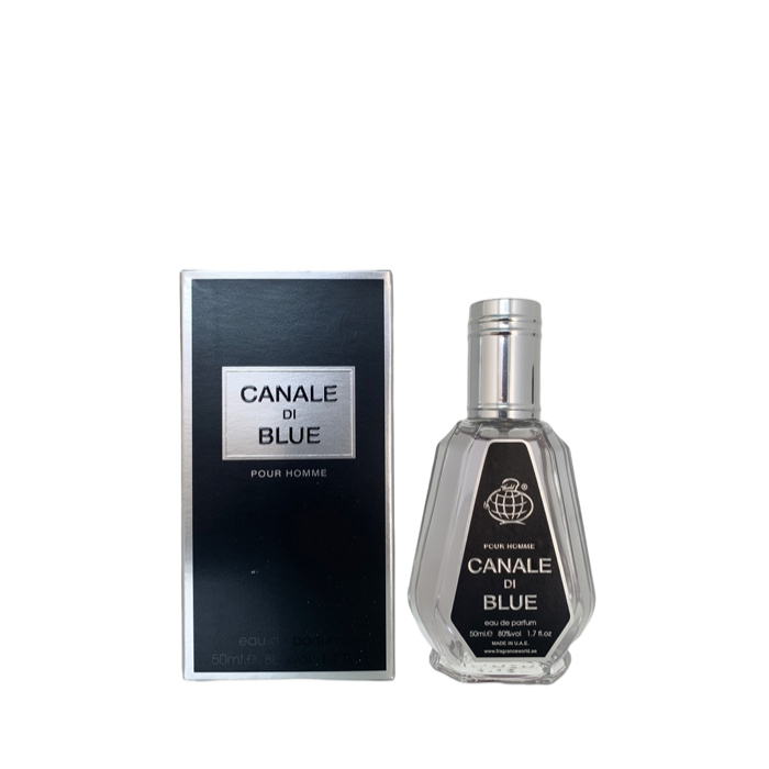Canale Di Blue Eau De Parfum 50ml By Fragrance World Canale Di Blue Perfume Aromatic woody Men's Fragrance