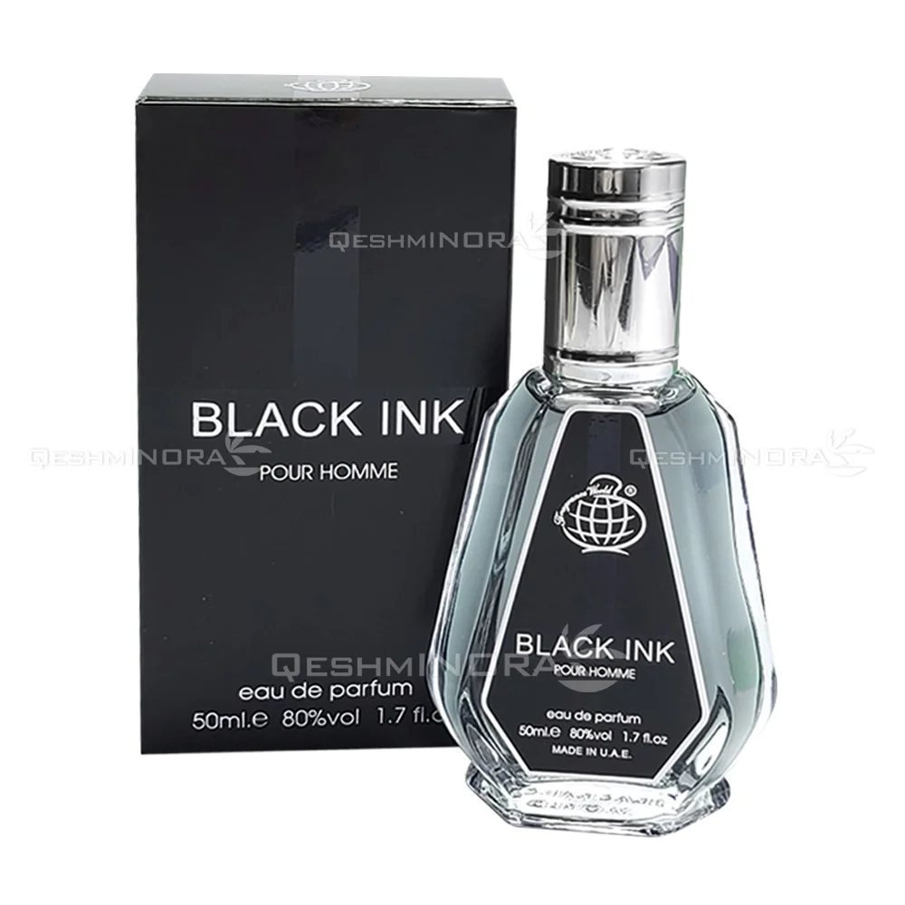 Black Ink Eau De Parfum 50ml by Fragrance World Black Ink Perfume Woody Vetiver Men's Fragrance