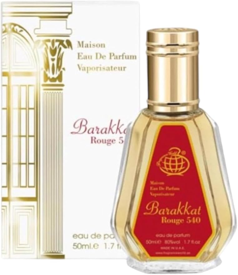 Barakkat Rouge EDP 50ml Perfume by Fragrance World Barakkat Rouge Eau De Parfum Mini Perfume – Pocket Spray - Travel Size Unisex Fragrance