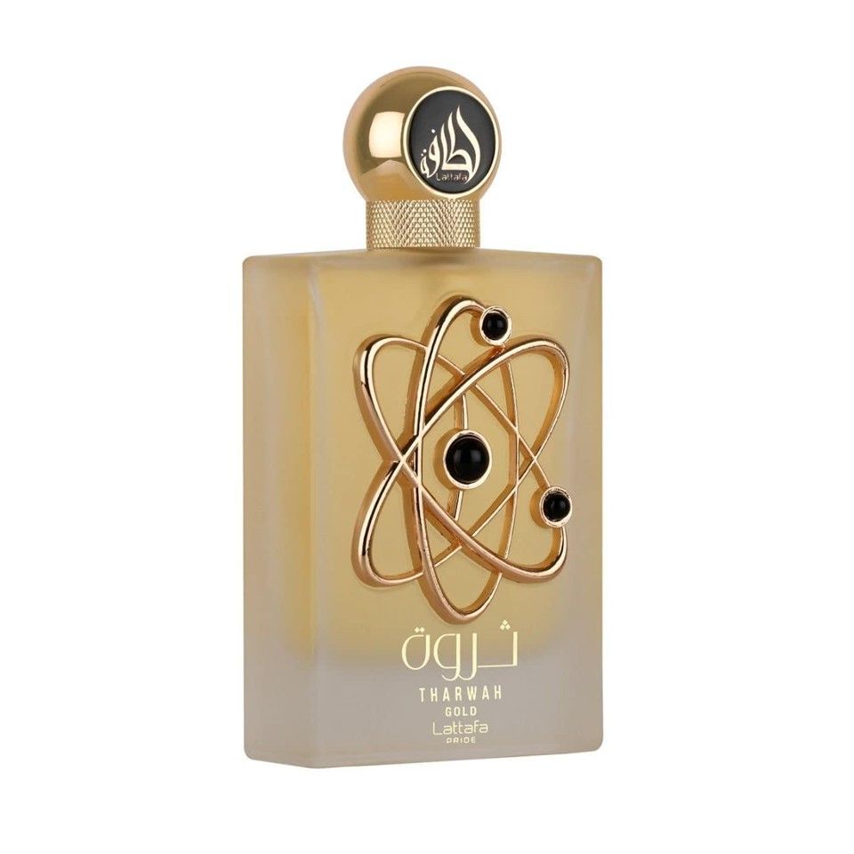 Lattafa Tharwah Gold EDP 100ml Perfume by Lattafa Tharwah Gold Eau De Parfum Floral-woody-amber Unisex Fragrance
