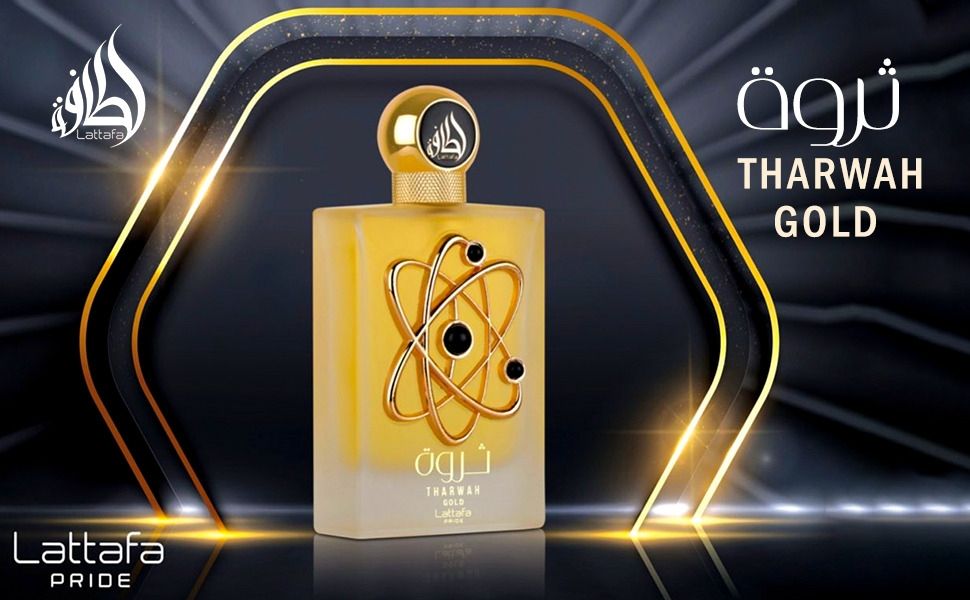 Lattafa Tharwah Gold EDP 100ml Perfume by Lattafa Tharwah Gold Eau De Parfum Floral-woody-amber Unisex Fragrance