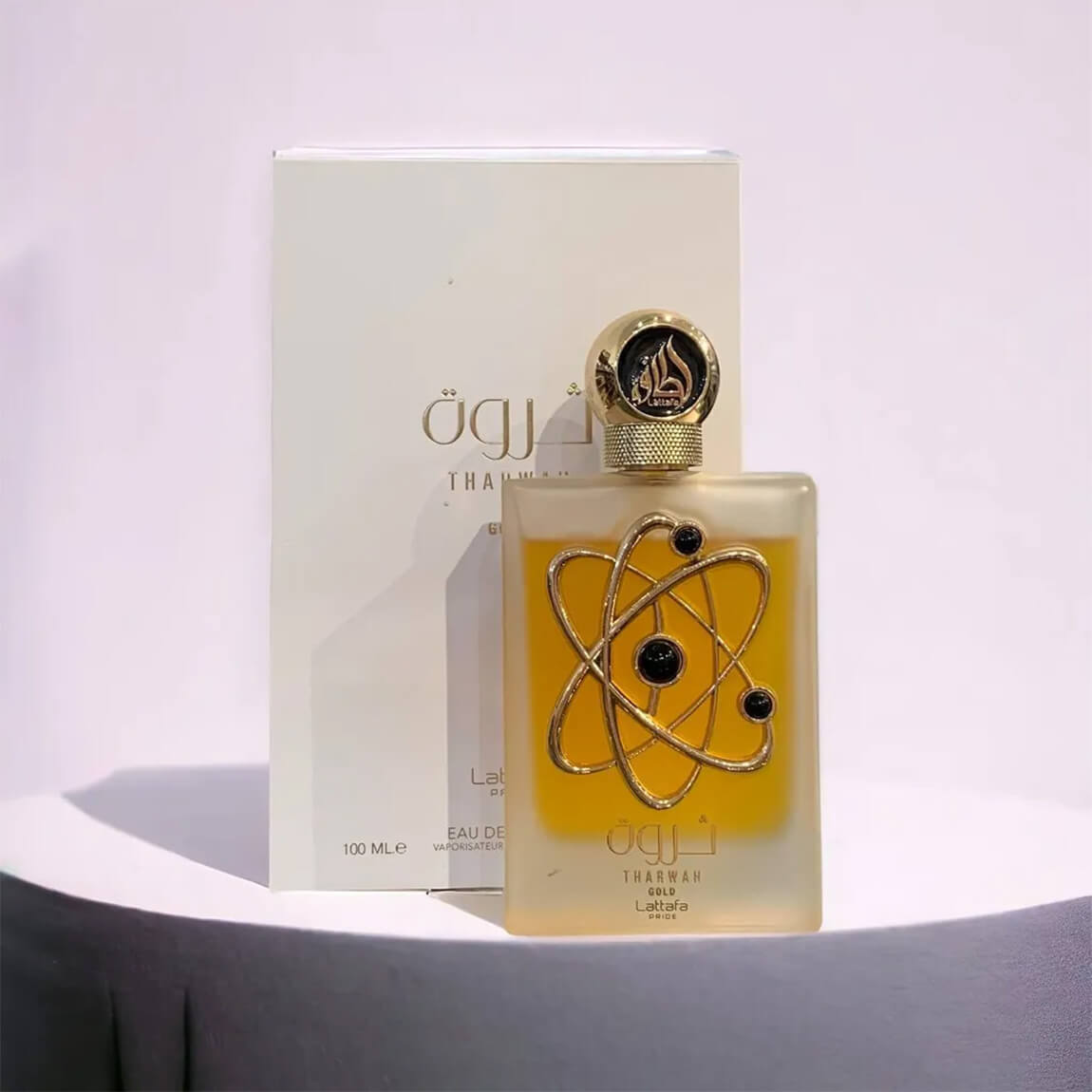 Lattafa Tharwah Gold EDP 100ml Perfume by Lattafa Tharwah Gold Eau De Parfum Floral-woody-amber Unisex Fragrance