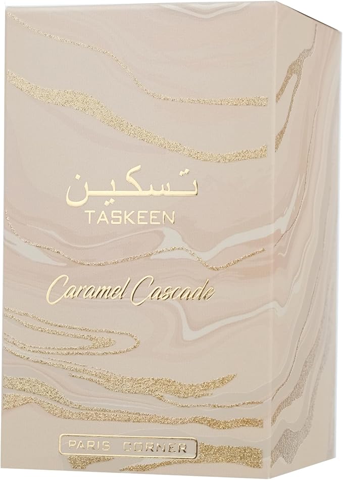 Paris Corner Taskeen Caramel Cascade Unisex Perfume 100ml Eau de Parfum Sweet and Sophisticated Fragrance For Men and Women