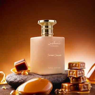 Paris Corner Taskeen Caramel Cascade Unisex Perfume 100ml Eau de Parfum Sweet and Sophisticated Fragrance For Men and Women