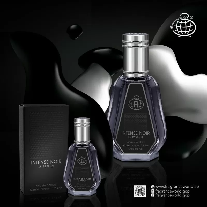 Fragrance World Intense Noir Le Parfum 50ml Eau de Parfum Unisex Fresh, Elegant, and Warm Perfume