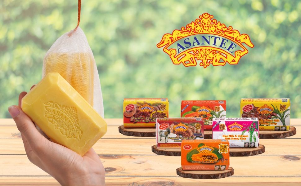 Asantee Tamarind & Goat Milk Herbal Bar Soap 125g (Pack of 1) - Natural Skin Care a Thai-made Product with a Focus on Brightening, Moisturizing, and Anti-aging Benefits