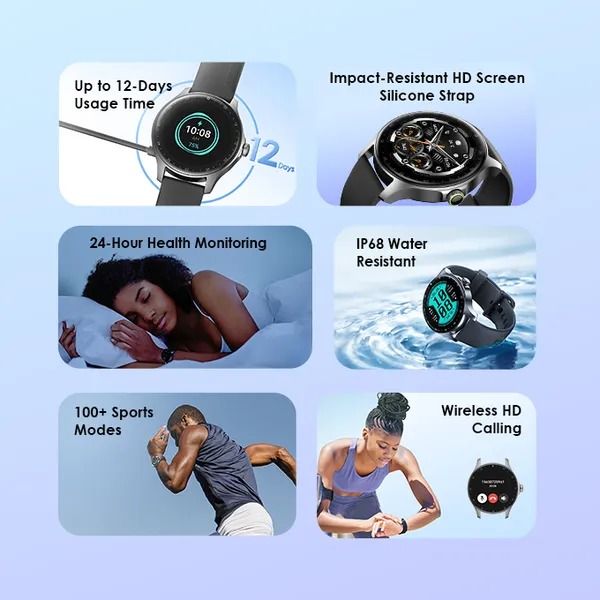 oraimo Watch Nova R 1.39'' Panda Glass IP68 Smart Watch