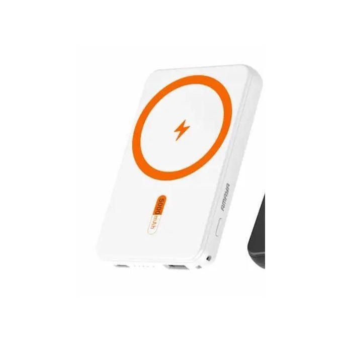 Amaya Magnetic Portable Charger (MagGo), 5,000mAh Wireless Power Bank, Magsafe-Compatible Battery Pack for iPhone 16 /15/14/13/12 Serie ultra-thin 22.5W super fast charging