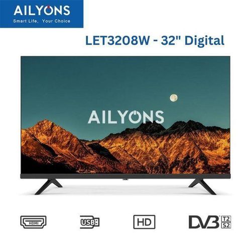 AILYONS 32" Digital tv32 inch LED Screen FHD Resolution Wide Color Enhancer Multiple Connectivity