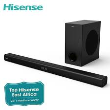 Hisense 2.1CH SOUNDBAR WITH WIRELESS SUBWOOFER HS218 ofer Bluetooth Speaker Remote