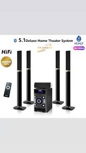 Nunix HOMETHEATRE 5.1 CH 30,000W SubWoofer -BT/FM/USB SPEAKER SYSTEMAstounding Sound Super Bass surround High-tech Multimedia Aux/FM ready USB Support 30000W PMPO Bluetooth