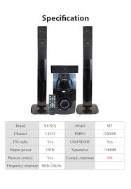 Nunix M7 3.1ch Home Theater System Speakers Bluetooth Woofer woofers Speaker Systems AC/DC Subwoofer woofer