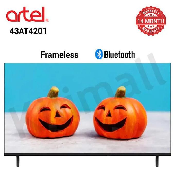 (Offer)Artel 43 inch Frameless Bluetooth Smart TV(43AT4201)Netflix Youtube Android AC Energy Saving Televison 1G+8G