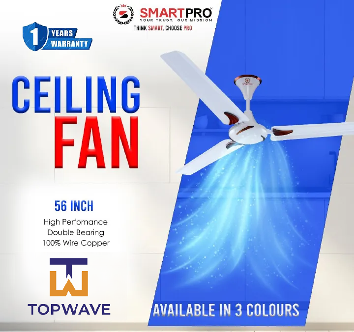 Smart Pro Ceiling Fan 56 Inches with 3 Blades